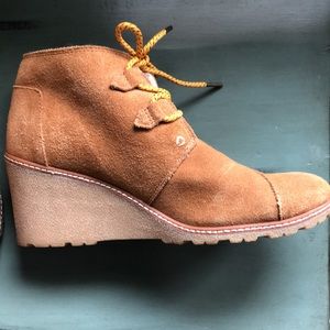 TOMS Suede Desert Wedge Bootie